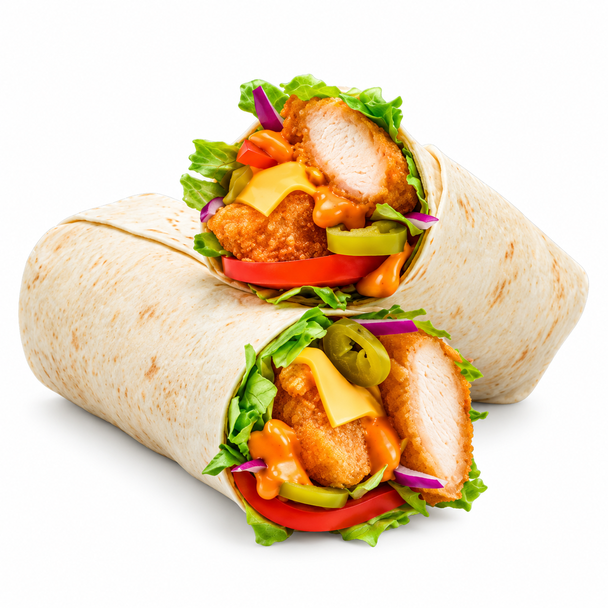 Wrap Crunchy Chicken & Cheddar